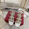 Valentino WS0A05VOD Rockstud Flat Calfskin Sandal With Straps V98902