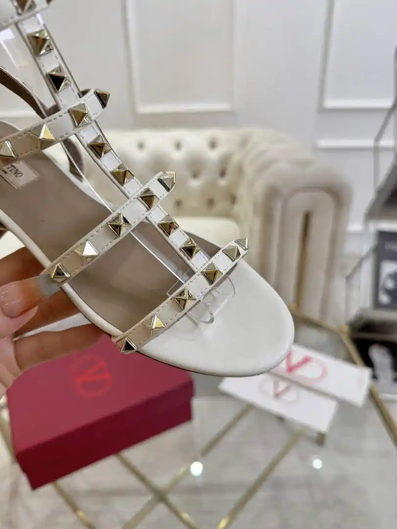Valentino WS0A05VOD Rockstud Flat Calfskin Sandal With Straps V98902