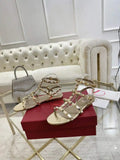 Valentino WS0A05VOD Rockstud Flat Calfskin Sandal With Straps V98904
