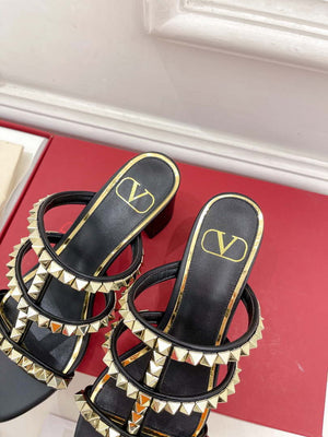 Valentino WS0C47VOD Rockstud Calfskin Leather Slide Sandal 60MM V98866 - 60MM / US 4=Euro 35 - View 8