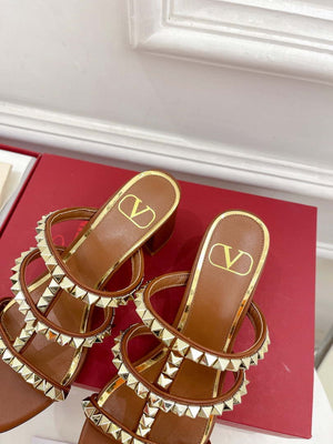 Valentino WS0C47VOD Rockstud Calfskin Leather Slide Sandal 60MM V98868 - 60MM / US 4=Euro 35 - View 7