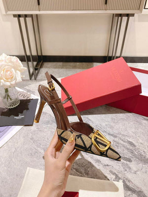Valentino WS0R01EBH Signature pump toile iconographe V75485 - 35 / 5 cm - View 3