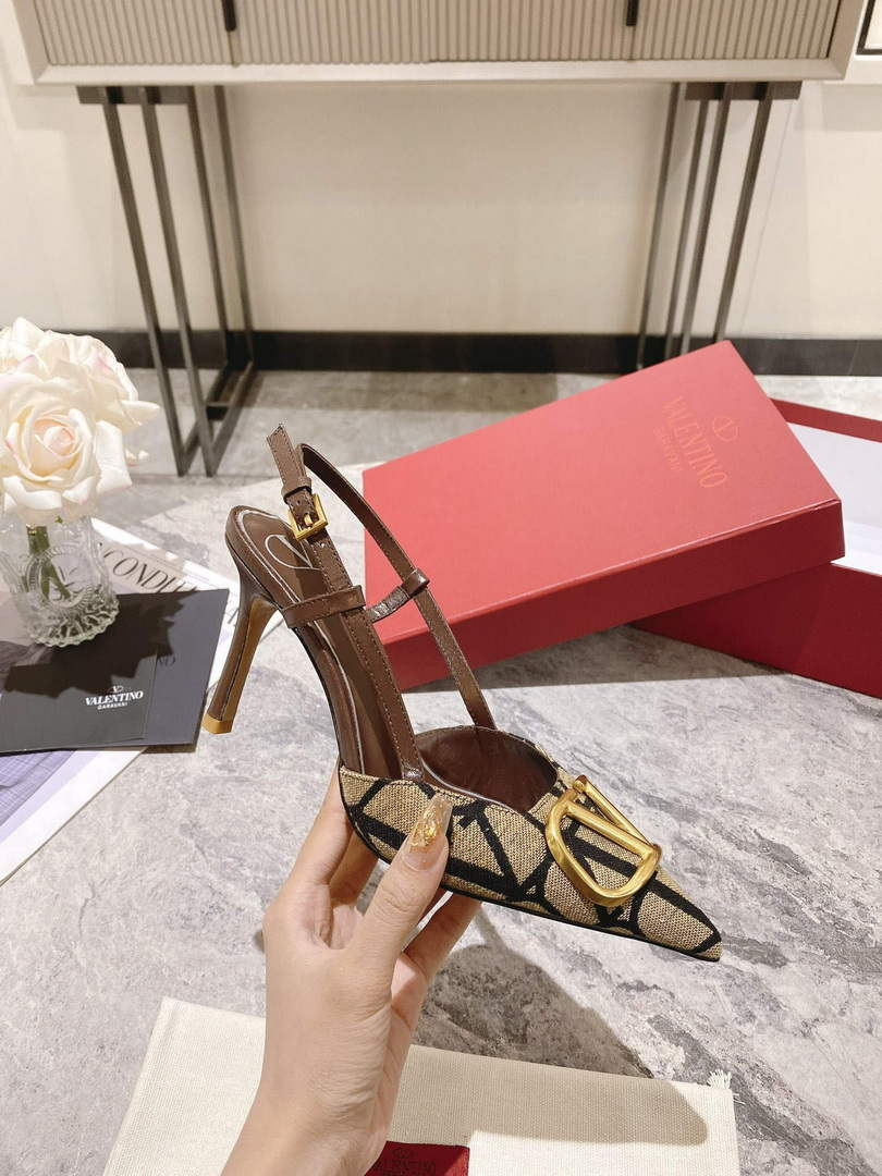Valentino WS0R01EBH Signature pump toile iconographe V75485