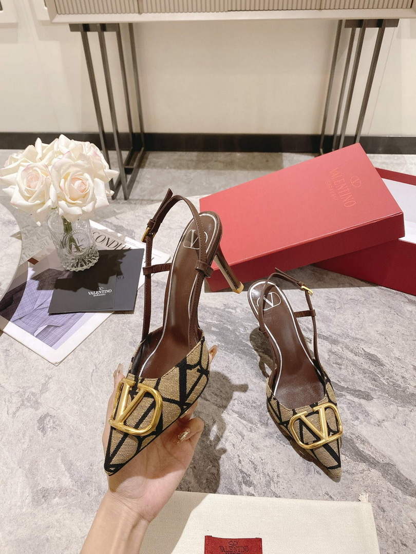 Valentino WS0R01EBH Signature pump toile iconographe V75485