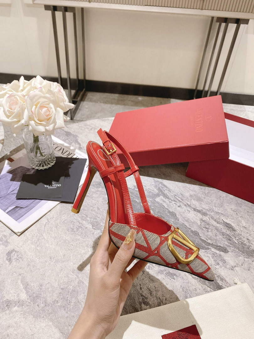 Valentino WS0R01EBH Signature pump toile iconographe V75486