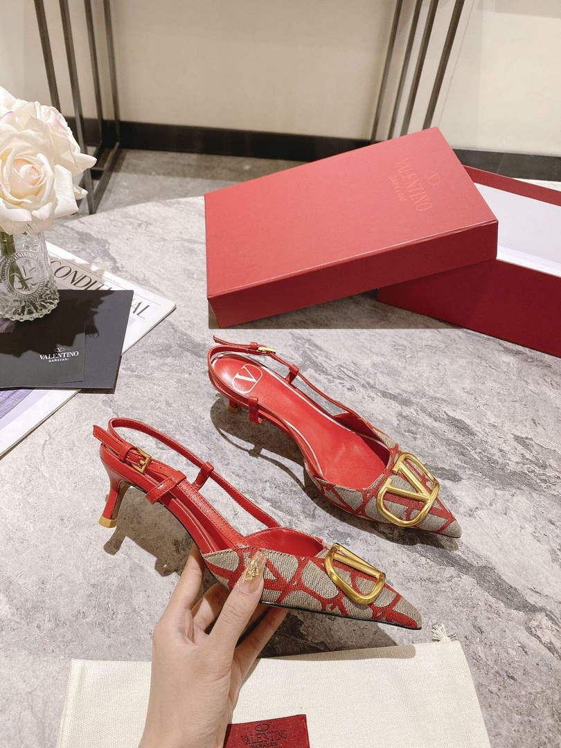 Valentino WS0R01EBH Signature pump toile iconographe V75486