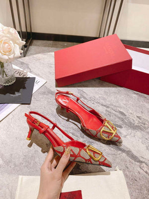 Valentino WS0R01EBH Signature pump toile iconographe V75486 - 35 / 5 cm - View 3
