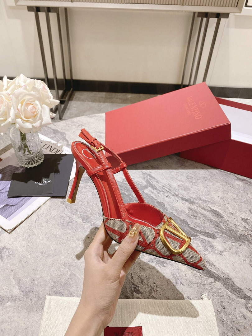 Valentino WS0R01EBH Signature pump toile iconographe V75486
