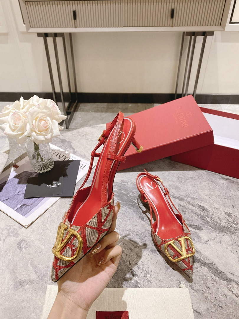 Valentino WS0R01EBH Signature pump toile iconographe V75486