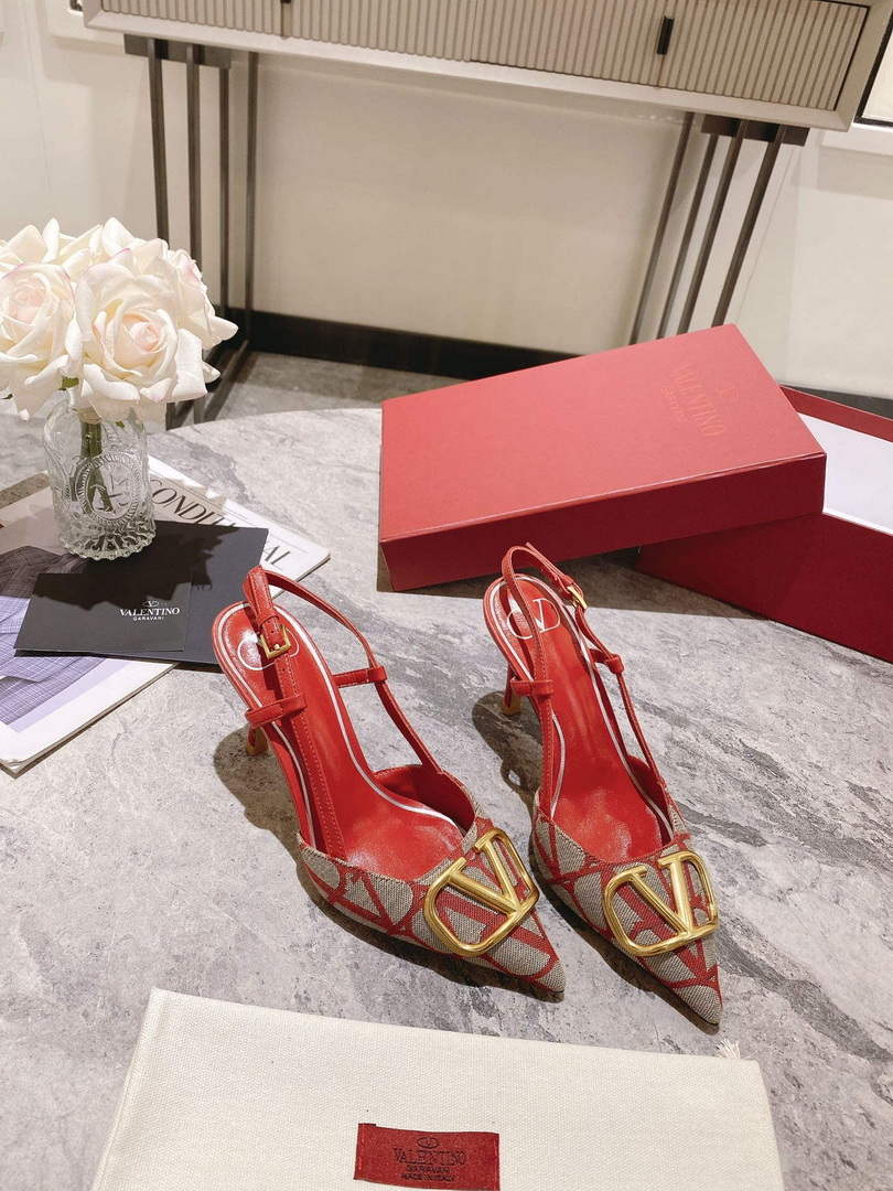 Valentino WS0R01EBH Signature pump toile iconographe V75486