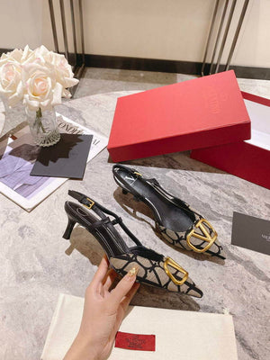 Valentino WS0R01EBH Signature pump toile iconographe V75488 - 35 / 5 cm - View 2