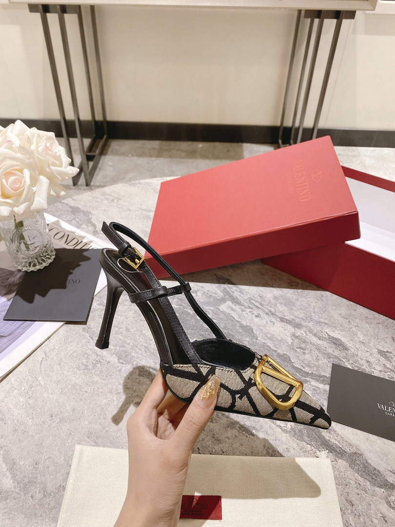 Valentino WS0R01EBH Signature pump toile iconographe V75488