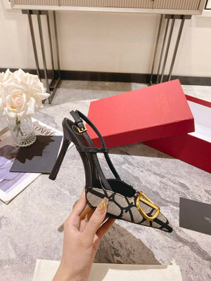 Valentino WS0R01EBH Signature pump toile iconographe V75488 - 35 / 5 cm - View 6