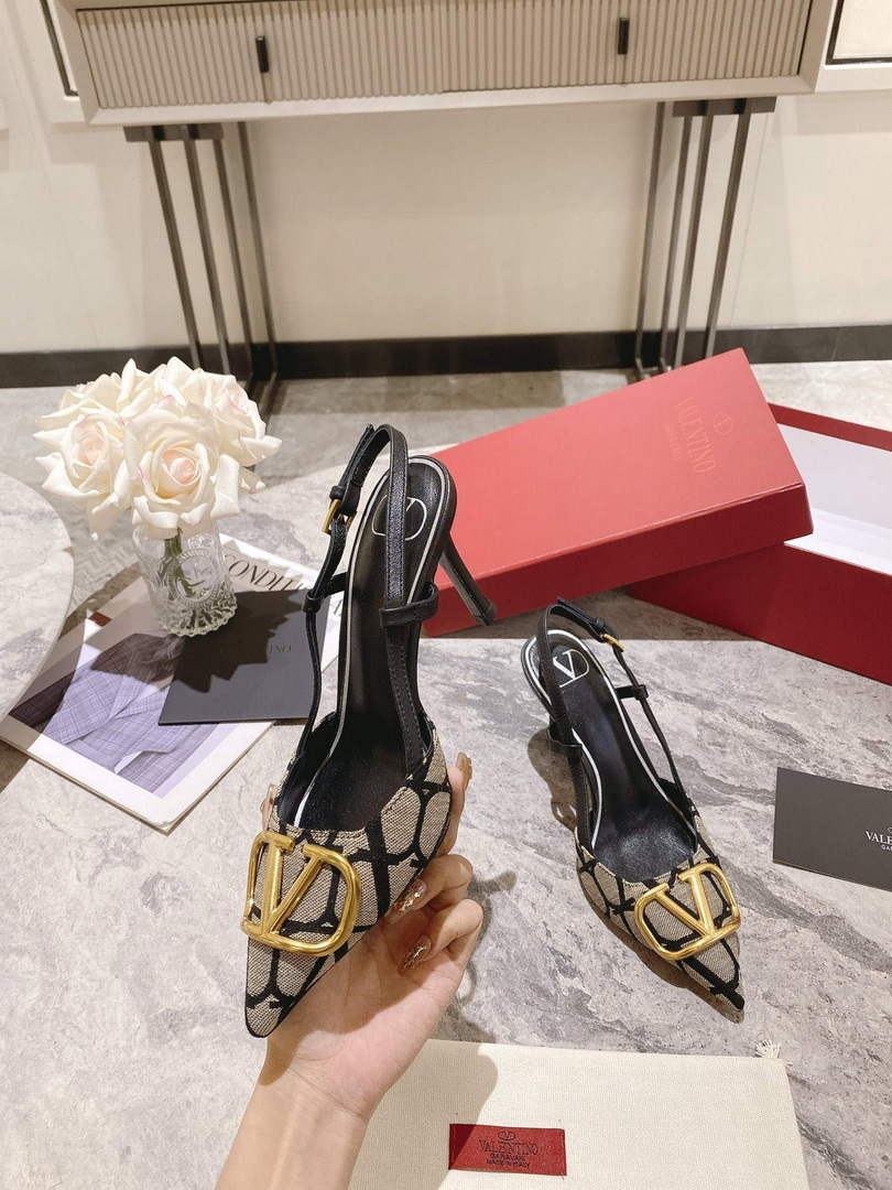 Valentino WS0R01EBH Signature pump toile iconographe V75488