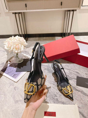 Valentino WS0R01EBH Signature pump toile iconographe V75488 - 35 / 5 cm - View 7