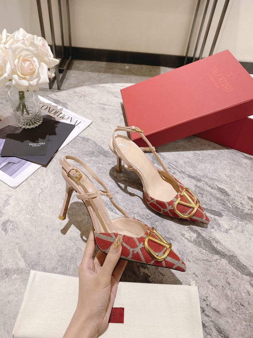 Valentino WS0R01EBH Signature pump toile iconographe V75489