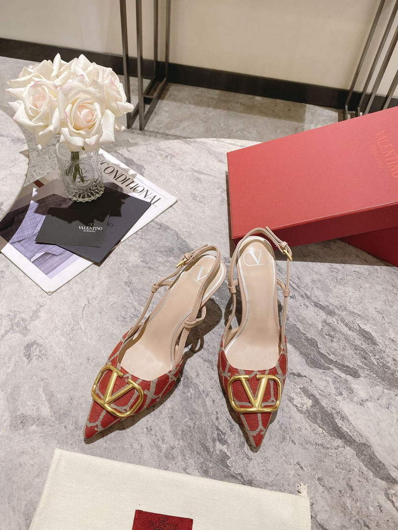 Valentino WS0R01EBH Signature pump toile iconographe V75489