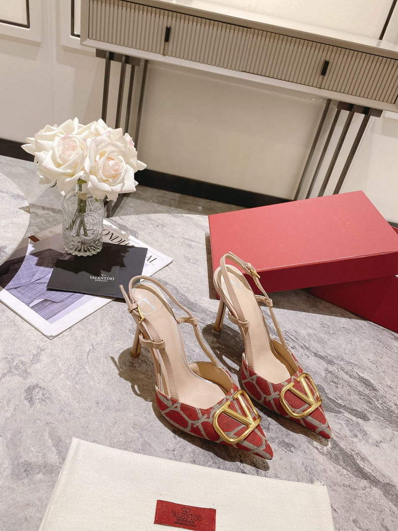 Valentino WS0R01EBH Signature pump toile iconographe V75489