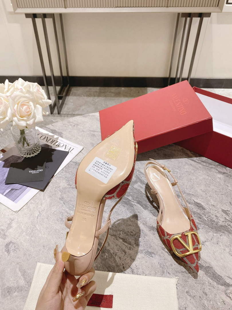 Valentino WS0R01EBH Signature pump toile iconographe V75489