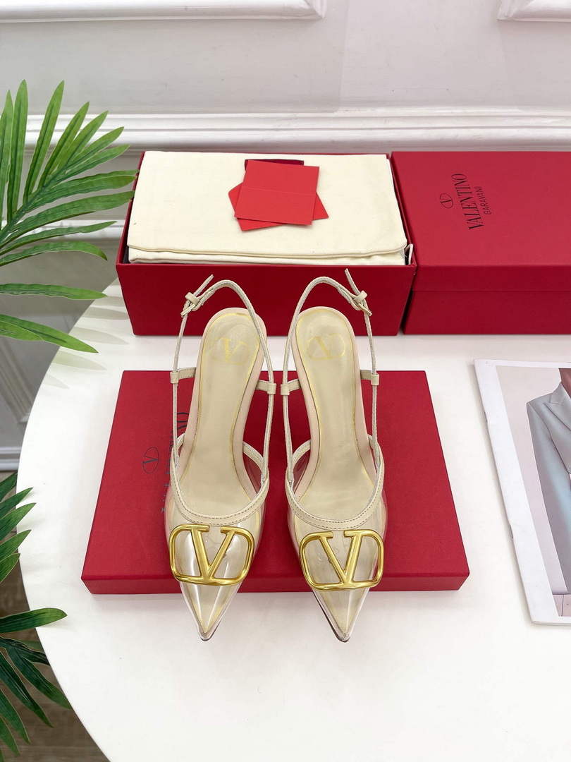 Valentino WS0R01QJG slingback pump transparent material 80mm V75435