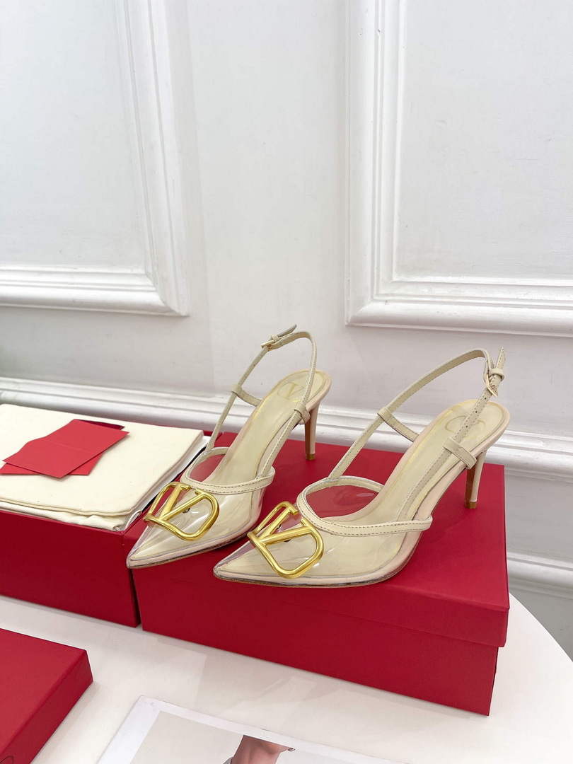 Valentino WS0R01QJG slingback pump transparent material 80mm V75435