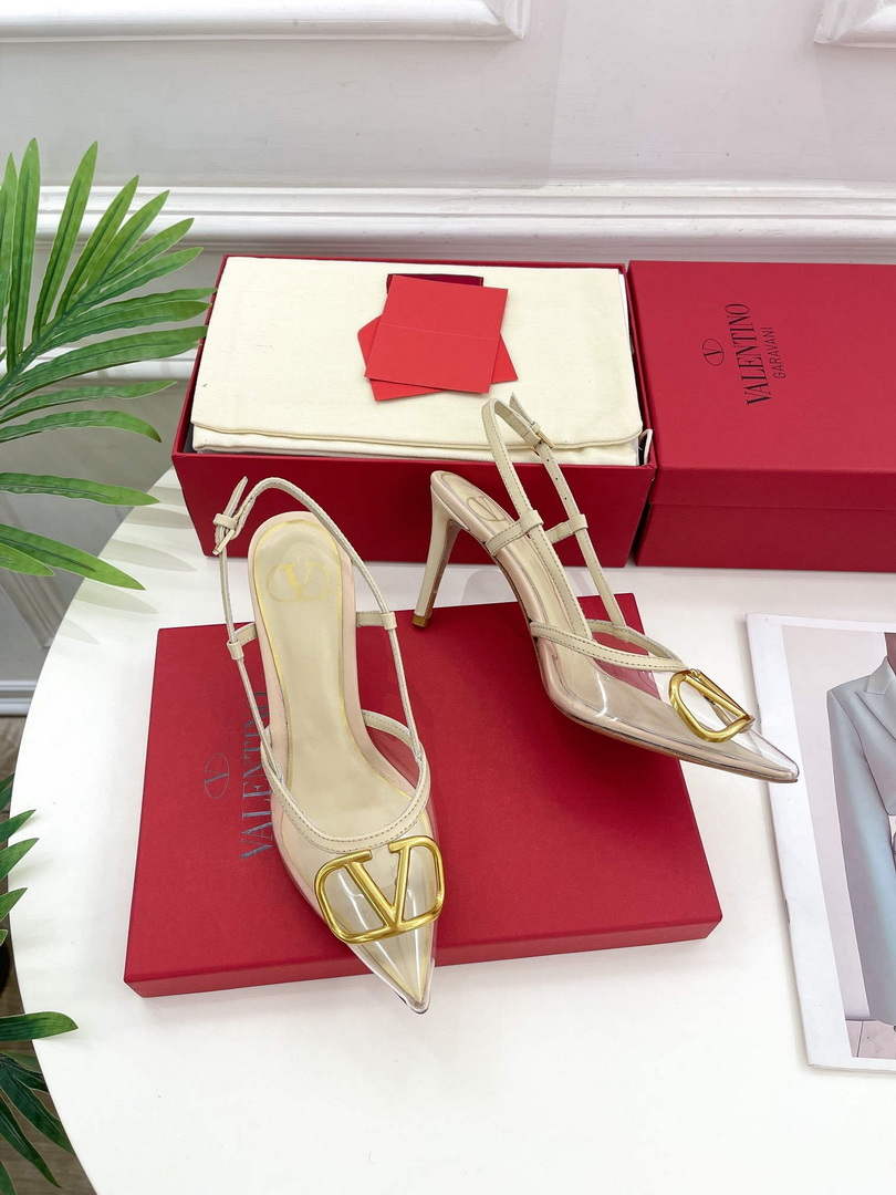 Valentino WS0R01QJG slingback pump transparent material 80mm V75435