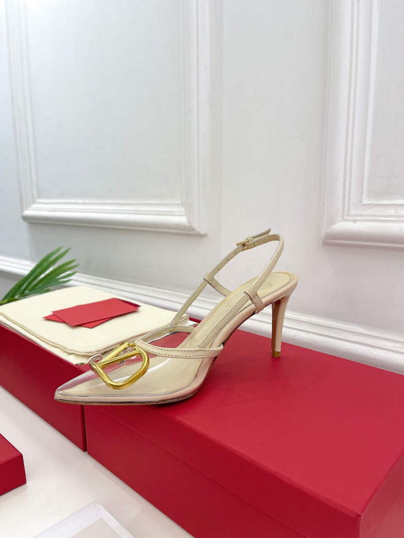 Valentino WS0R01QJG slingback pump transparent material 80mm V75435