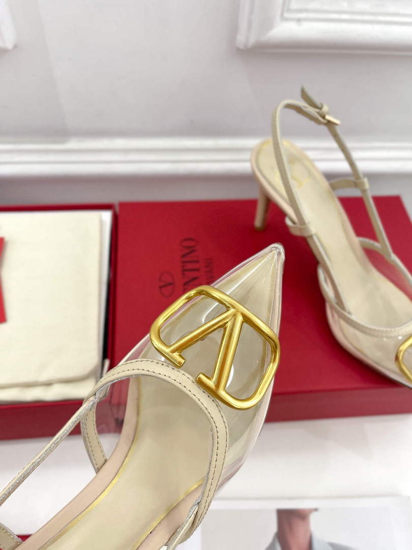 Valentino WS0R01QJG slingback pump transparent material 80mm V75435