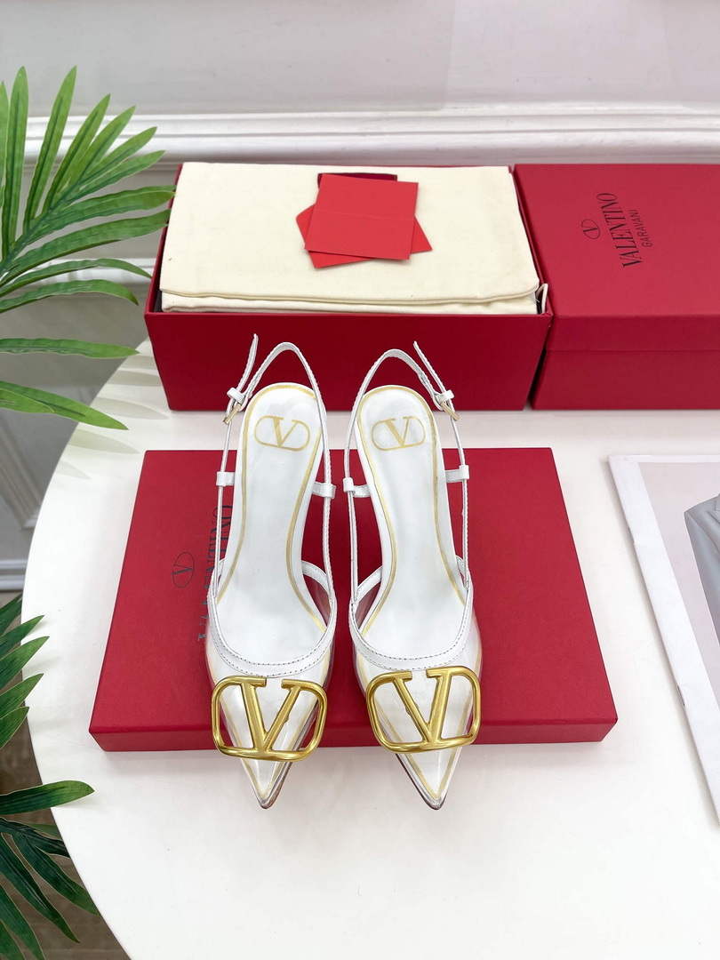 Valentino WS0R01QJG slingback pump transparent material 80mm V75436