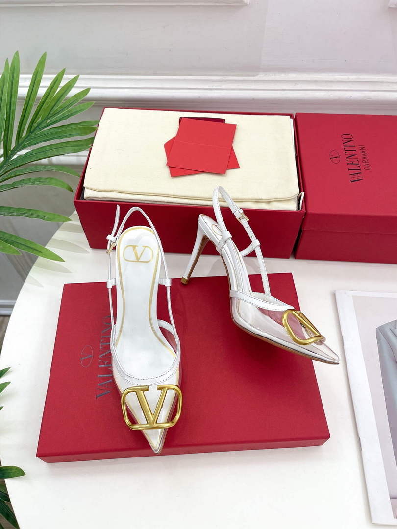 Valentino WS0R01QJG slingback pump transparent material 80mm V75436