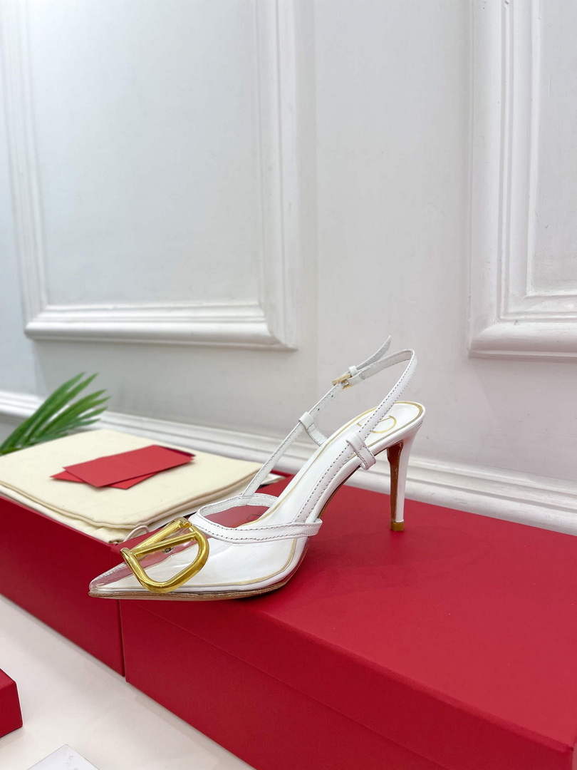 Valentino WS0R01QJG slingback pump transparent material 80mm V75436