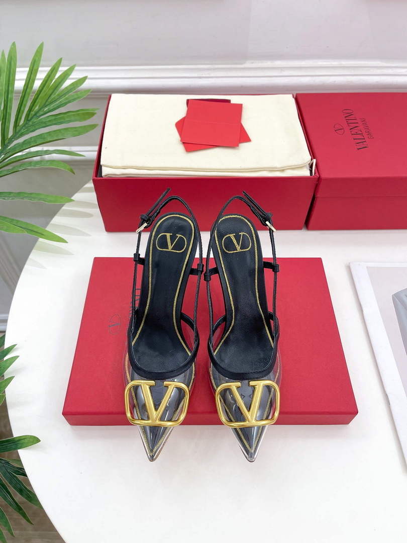 Valentino WS0R01QJG slingback pump transparent material 80mm V75437