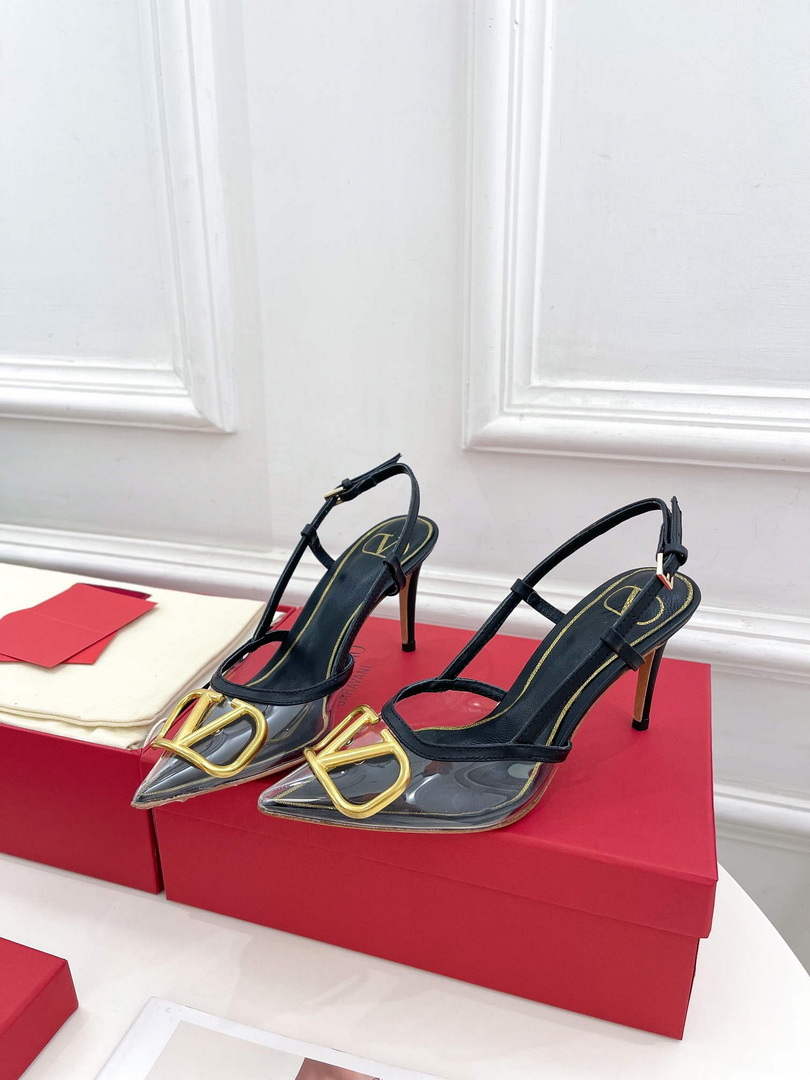 Valentino WS0R01QJG slingback pump transparent material 80mm V75437