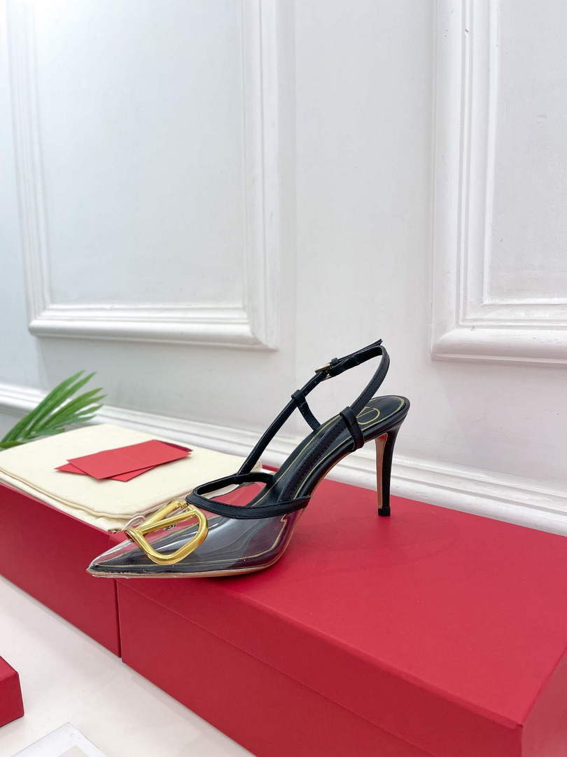 Valentino WS0R01QJG slingback pump transparent material 80mm V75437