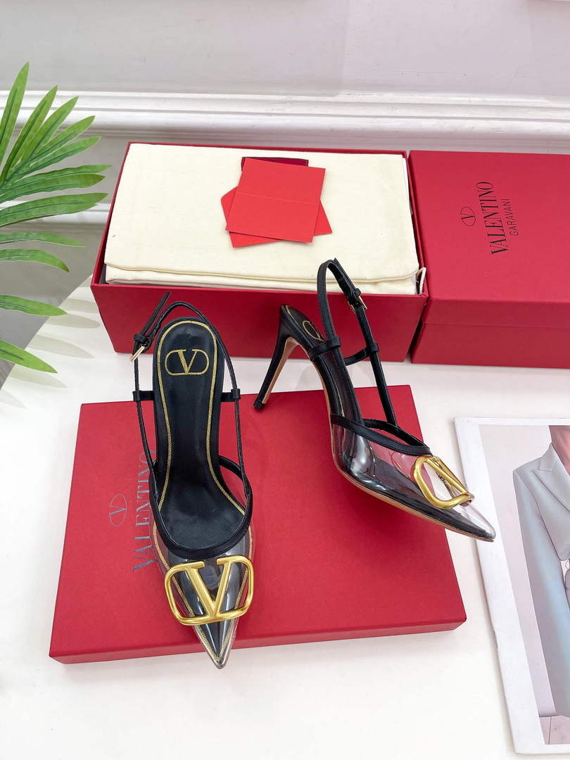 Valentino WS0R01QJG slingback pump transparent material 80mm V75437