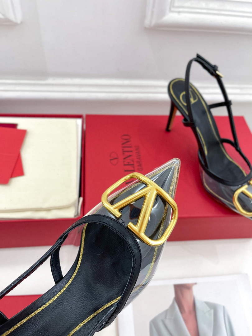 Valentino WS0R01QJG slingback pump transparent material 80mm V75437