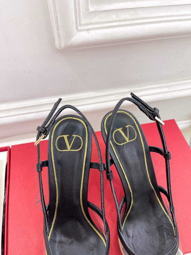 Valentino WS0R01QJG slingback pump transparent material 80mm V75437