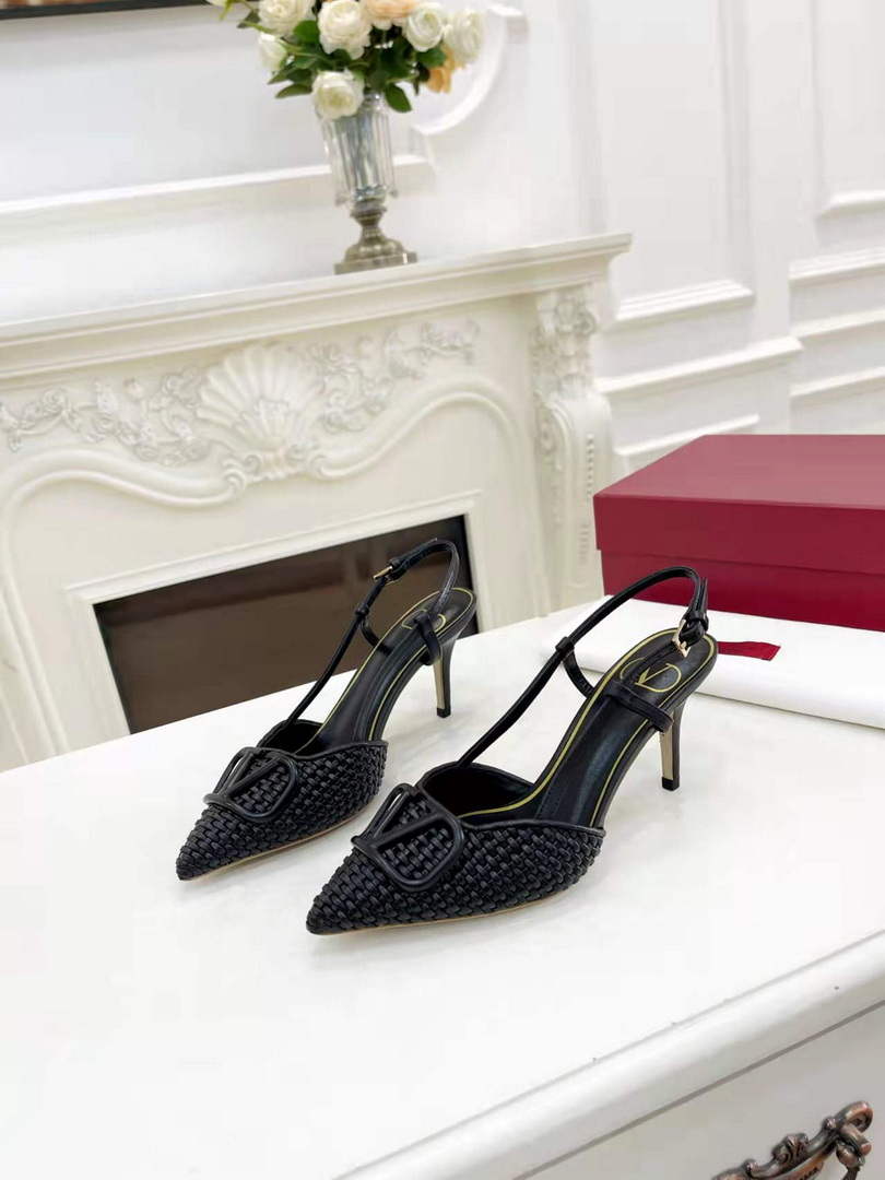 Valentino WS0R01SHD Signature pump metallic nappa 80mm V75480
