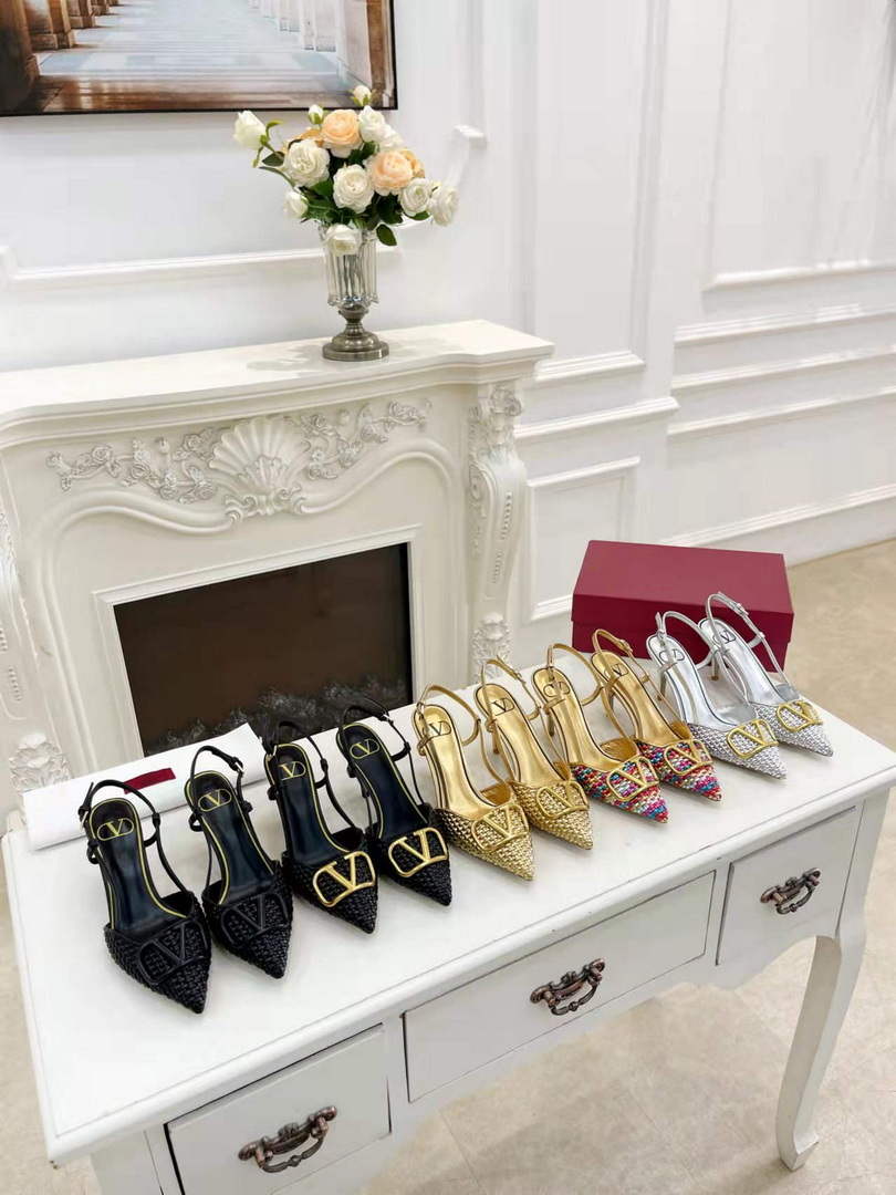Valentino WS0R01SHD Signature pump metallic nappa 80mm V75480