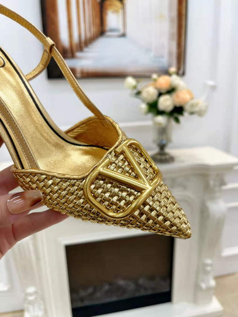 Valentino WS0R01SHD Signature pump metallic nappa 80mm V75481