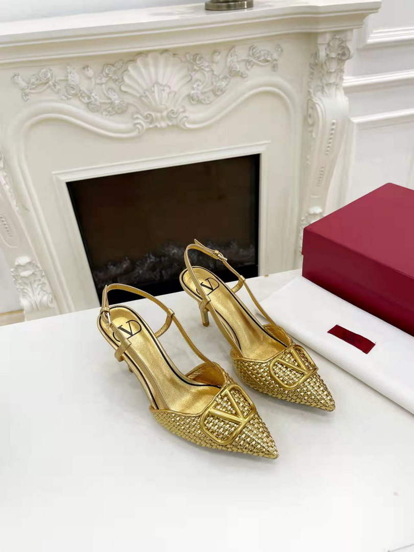Valentino WS0R01SHD Signature pump metallic nappa 80mm V75481