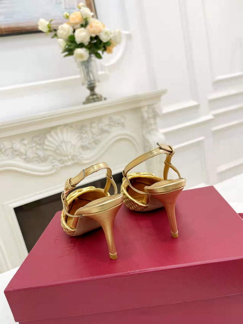Valentino WS0R01SHD Signature pump metallic nappa 80mm V75481