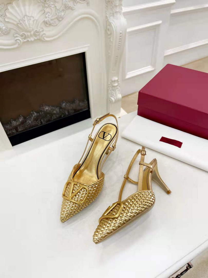 Valentino WS0R01SHD Signature pump metallic nappa 80mm V75481
