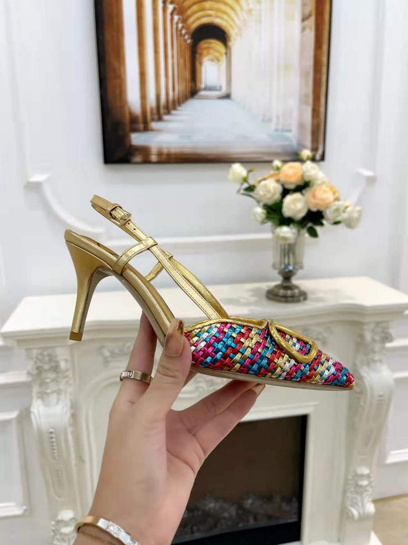 Valentino WS0R01SHD Signature pump metallic nappa 80mm V75482