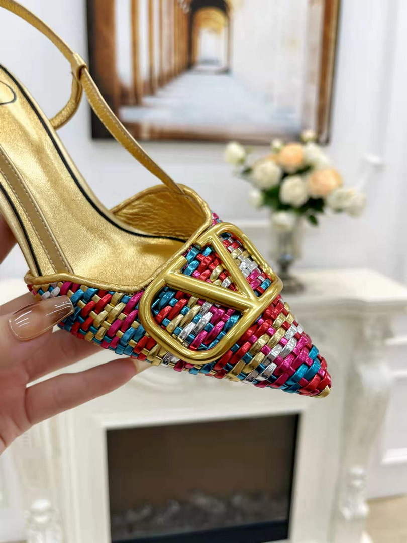 Valentino WS0R01SHD Signature pump metallic nappa 80mm V75482