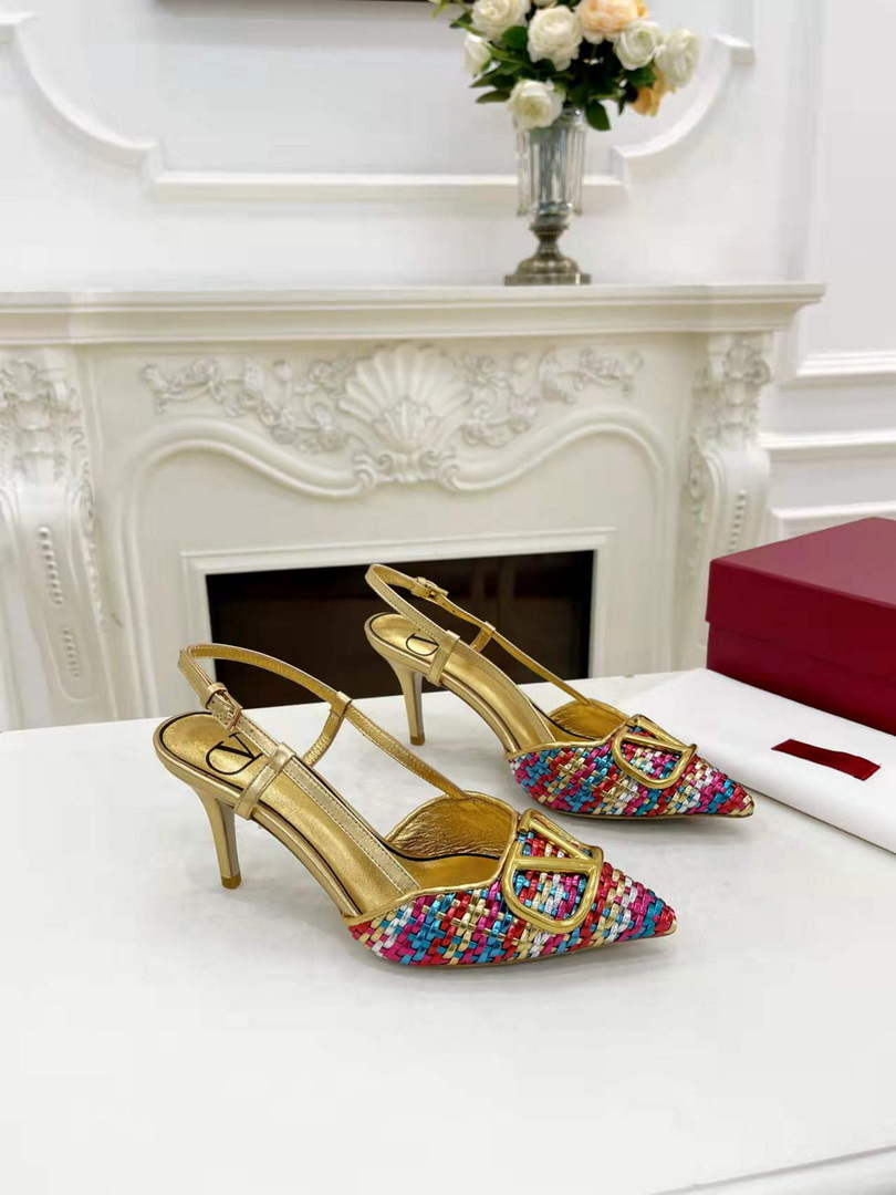 Valentino WS0R01SHD Signature pump metallic nappa 80mm V75482
