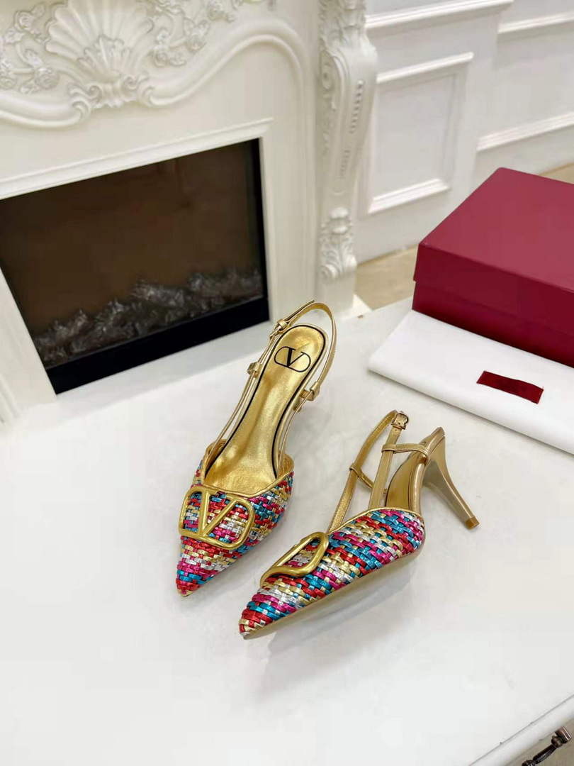 Valentino WS0R01SHD Signature pump metallic nappa 80mm V75482