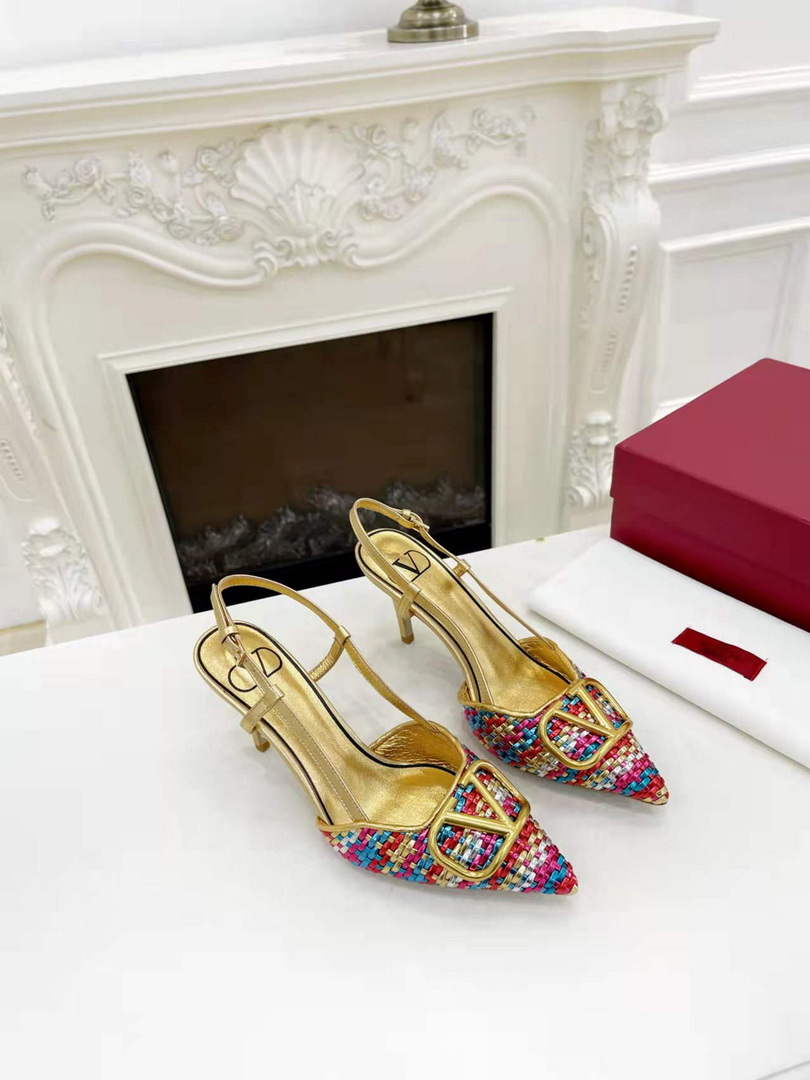 Valentino WS0R01SHD Signature pump metallic nappa 80mm V75482