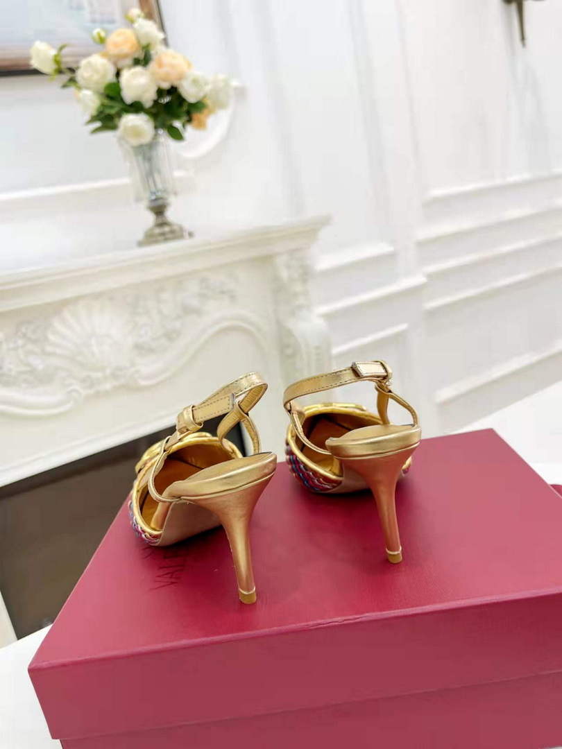 Valentino WS0R01SHD Signature pump metallic nappa 80mm V75482