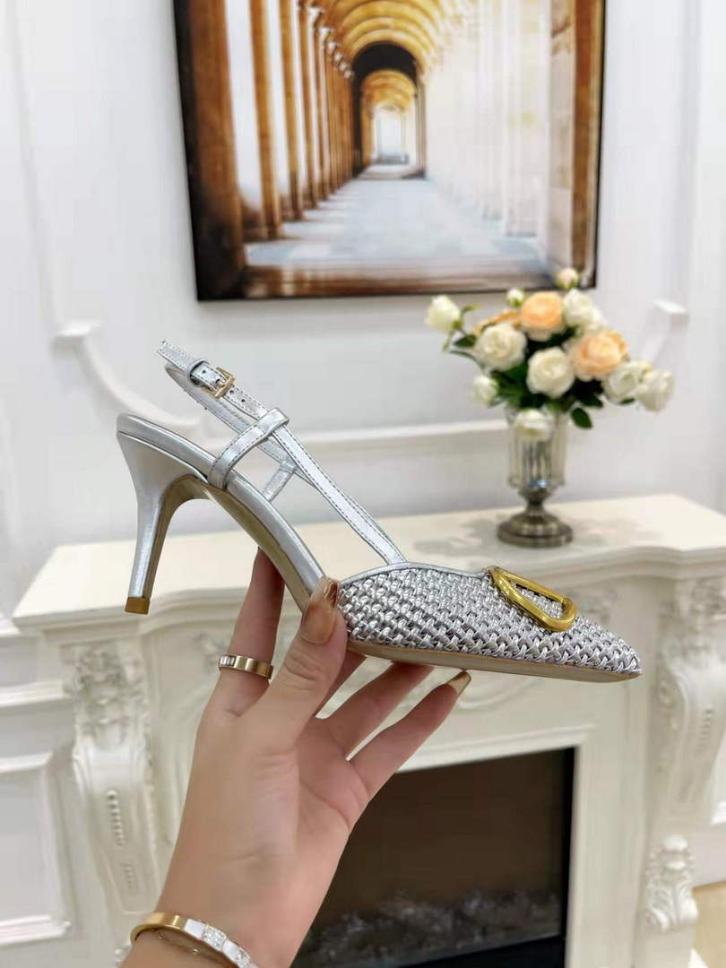 Valentino WS0R01SHD Signature pump metallic nappa 80mm V75483